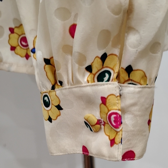 VINTAGE JEWEL JACQUARD SILK BLOUSE - Picture 5 of 11